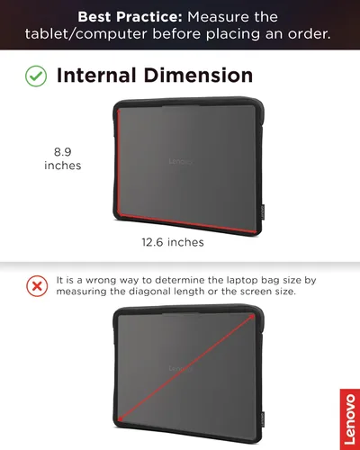 Vista 8 de Lenovo Funda básica para laptop de 11 pulgadas para notebook/tablet, compatible con MacBook Air/Pro, material de neopreno, forro polar suave