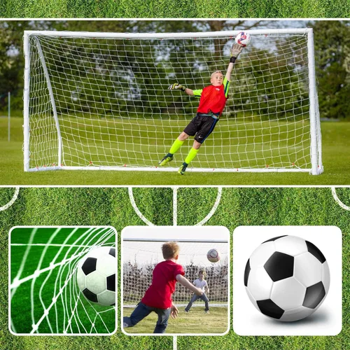 Vista 3 de Soccer Goal Net, Football Replacement Net Full Size Polyethylene Training Nets Soccer Net for 10x7ft 18x7ft 24x8ft Soccer Goals