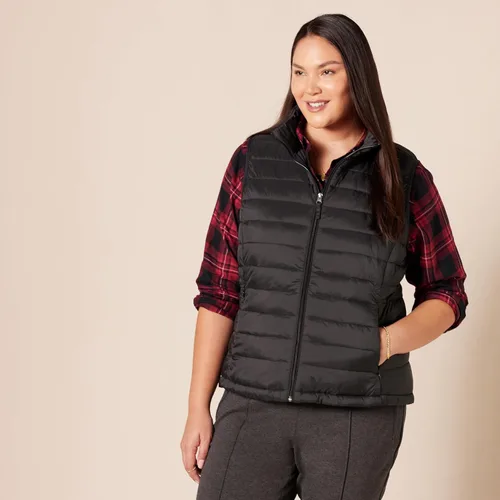 Vista 6 de Tienda Essentials - Chaleco para mujer, ligero, impermeable y fácil de guardar