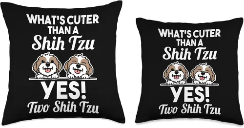 Vista 3 de Dog Lover Shih Tzu Owner Gift Two Shih Tzus - Almohada de 16 x 16 pulgadas, multicolor