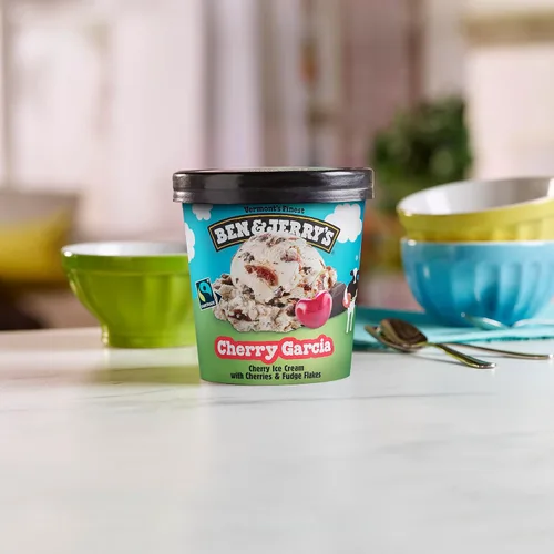 Vista 7 de Ben & Jerry's Cherry Garcia Helado Pinta Sin OGM 16 oz