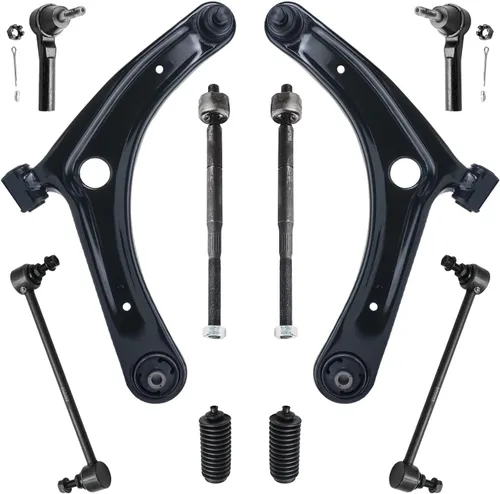 Vista 96 de Detroit Axle - Kit de suspensión frontal de 10 piezas para Jeep 2002-2004 Liberty, 2 brazos de control superiores con rótula 2 rótulas inferiores, 4