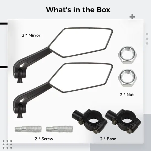 Vista 4 de 1 par de espejos de bicicleta para manillar, espejo retrovisor para bicicleta, espejo seguro para bicicleta, espejos giratorios de 360 grados