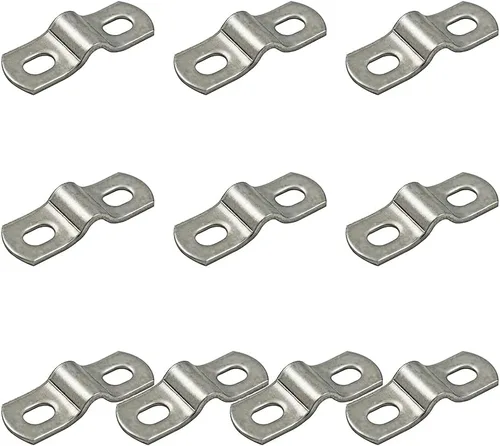 AKIHISA Abrazadera de correa de tubo en U resistente de 0.236 pulgadas, 10 abrazaderas rígidas de acero inoxidable 304, abrazadera de correa de