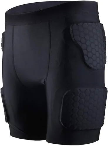 Vista 4 de Topeter Pantalones cortos acolchados de compresión para hombre, ropa interior protectora de baloncesto