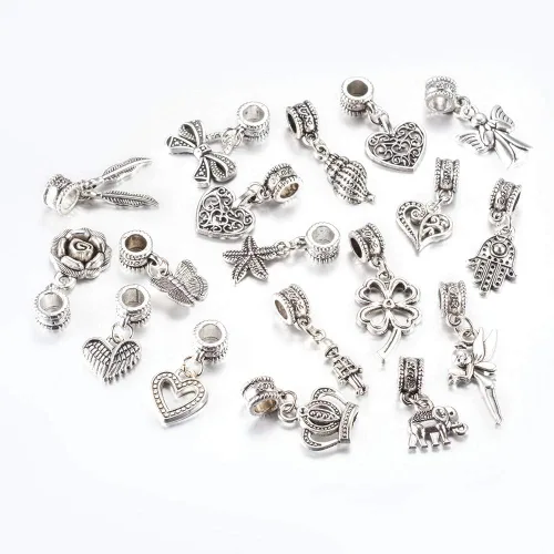 Vista 28 de Megapet - Cuentas espaciadoras de plata antigua estilo tibetano para fabricación de joyas, Metal 6 Colores#Cabeza de Dragón
