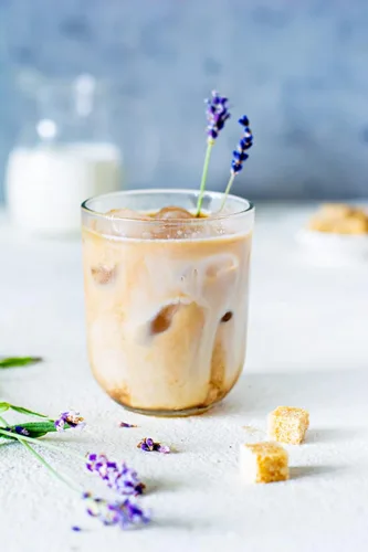 Vista 6 de GINO - Té con leche de lavanda, té de lavanda en polvo, 14 onzas (14.11 oz), (1 paquete)