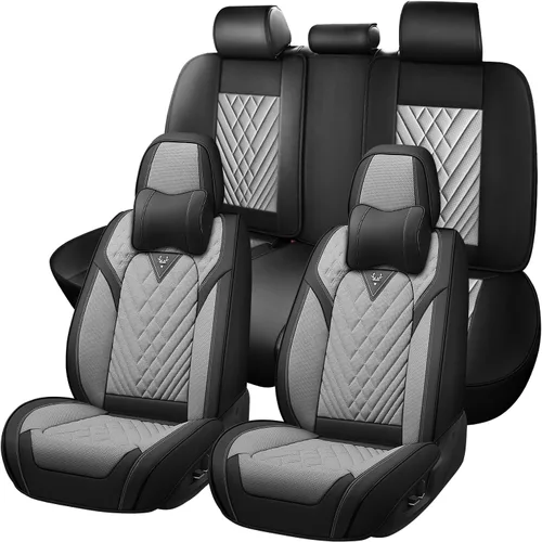 Vista 13 de Fundas de Asiento de Coche para Nissan Altima 2000-2026, Funda de Asiento Delantero Impermeable de Cuero Nappa, Protector de Asiento Automotriz Negro