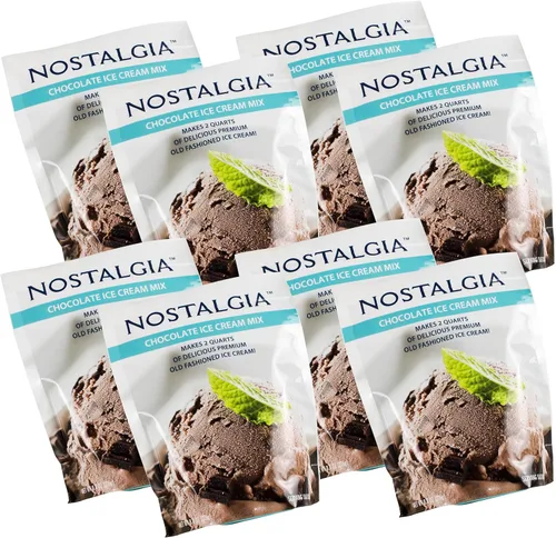Vista 3 de Nostalgia ICP825CHOC8PK Mezcla de helado de chocolate premium, 8 paquetes (8 onzas), hace 16 cuartos de galón en total