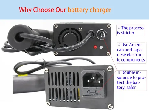 Vista 3 de Cargador KEYHAO de 36 voltios para batería de carrito de golf para Ez Go Club Car EZgo TXT (enchufe estilo D)