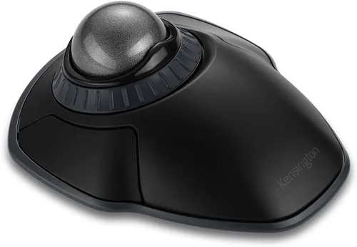 Vista 8 de Kensington Orbit Trackball inalámbrico con anillo de desplazamiento - Negro-Rojo (K70990WW)