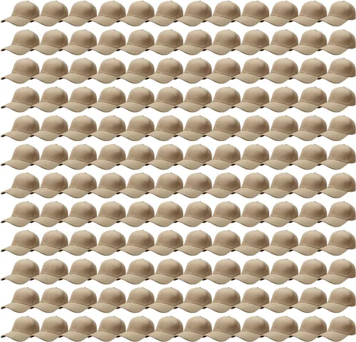 Vista 24 de Falari - 24/144 unidades de gorra de béisbol unisex, lisa y de tamaño ajustable, venta al por mayor