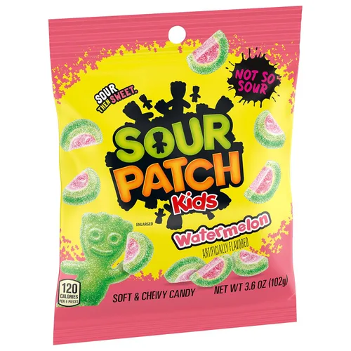 Vista 10 de SOUR PATCH KIDS Caramelos suaves y masticables de sandía, caramelos a granel, bolsas de 12-3.6 onzas