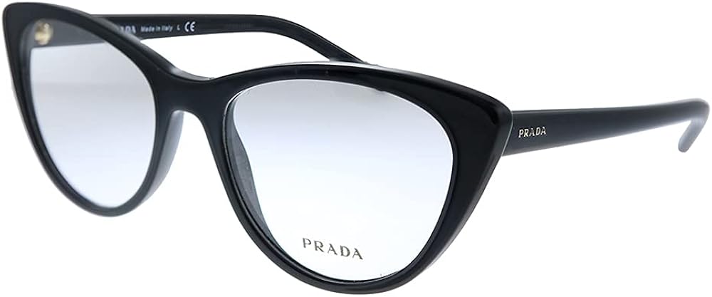 Prada Millennials PR 05XV 1AB1O1 - Gafas de plástico negro para ojo de gato 2087in