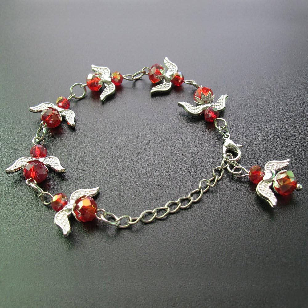 Confirmación Favor Crystal Angel Pulsera Rojo 12PCS -Recuerdos de Confirmación/Regalo de Cumpleaños, producto más comprado en Mixco