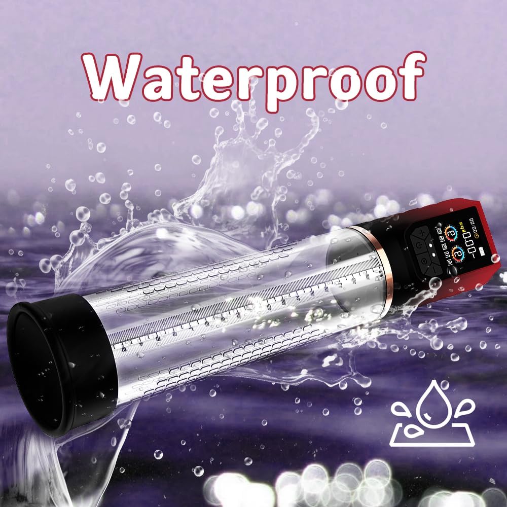 7. Bomba de pene extensor de pene con lubricante, vibrador 3 en 1 para hombre, bomba de vacío eléctrica para pene con 12 modos de entrenamiento