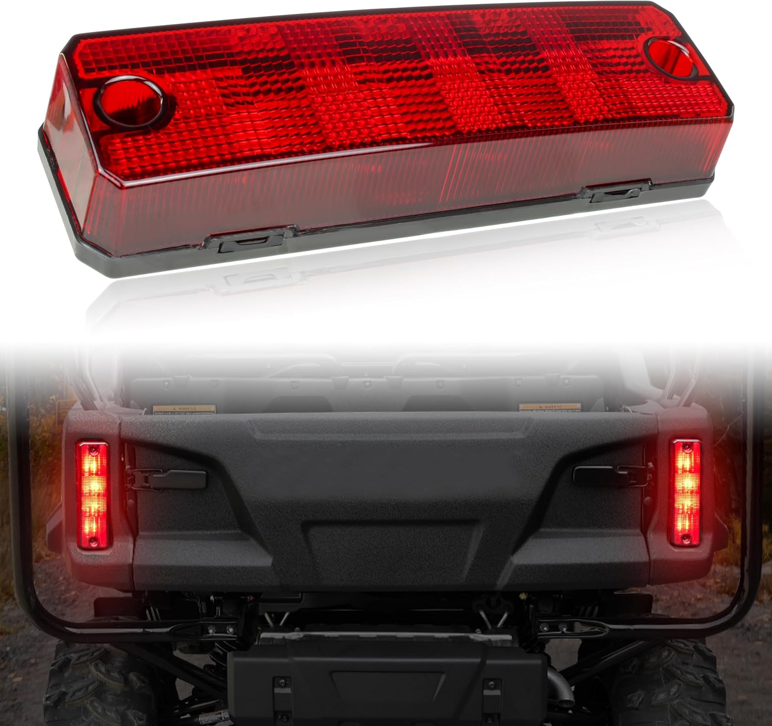 Luz trasera LED para Pioneer 520 700 1000 2014-2025 accesorios, montaje de lámpara trasera de freno rojo Plug and Play, repuesto OEM #