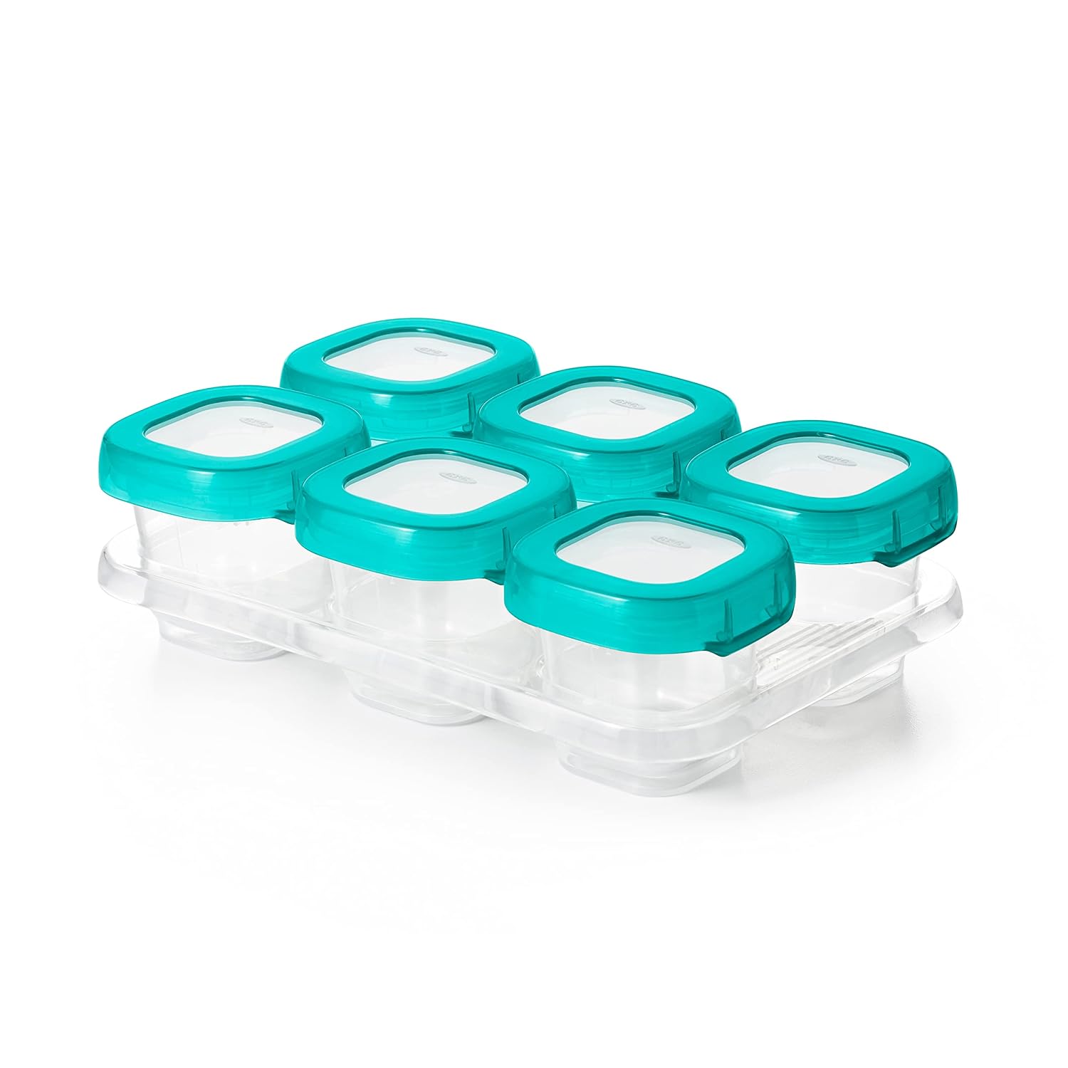 5. OXO Tot Baby Blocks - Contenedores de almacenamiento para congelador (2 onzas), ópalo