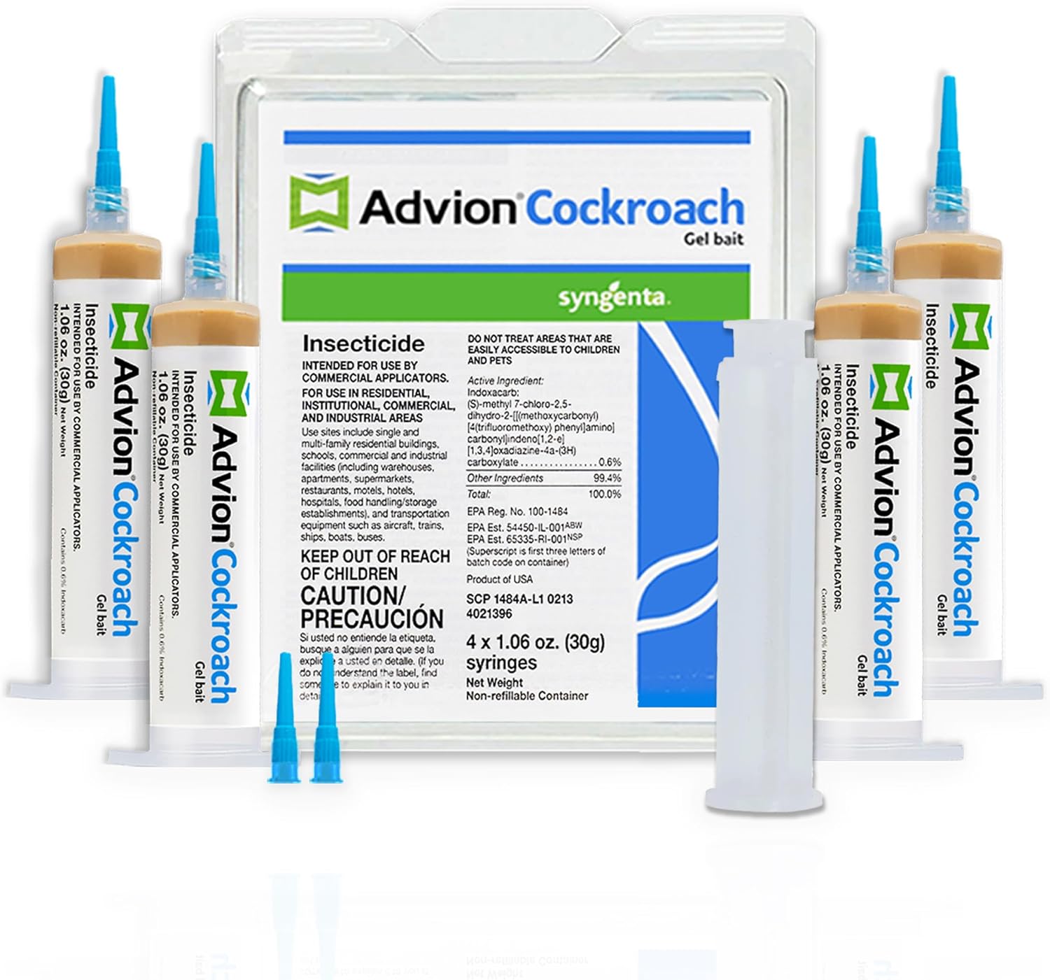 Cebo en gel Advion Syngenta para cucarachas., Verde xl (Green,x-large)