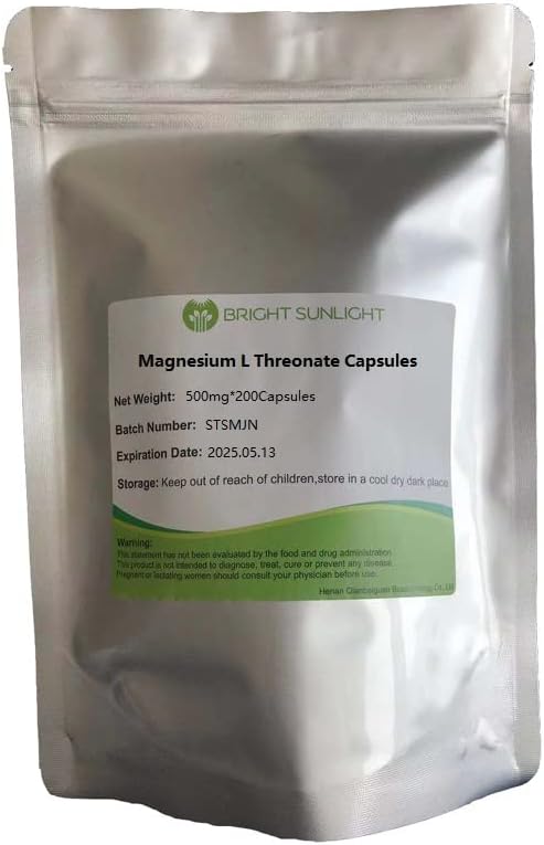 5. Magnesio L Threonate Cápsulas 500 mg x 200 Cápsulas 100% Vegetariano
