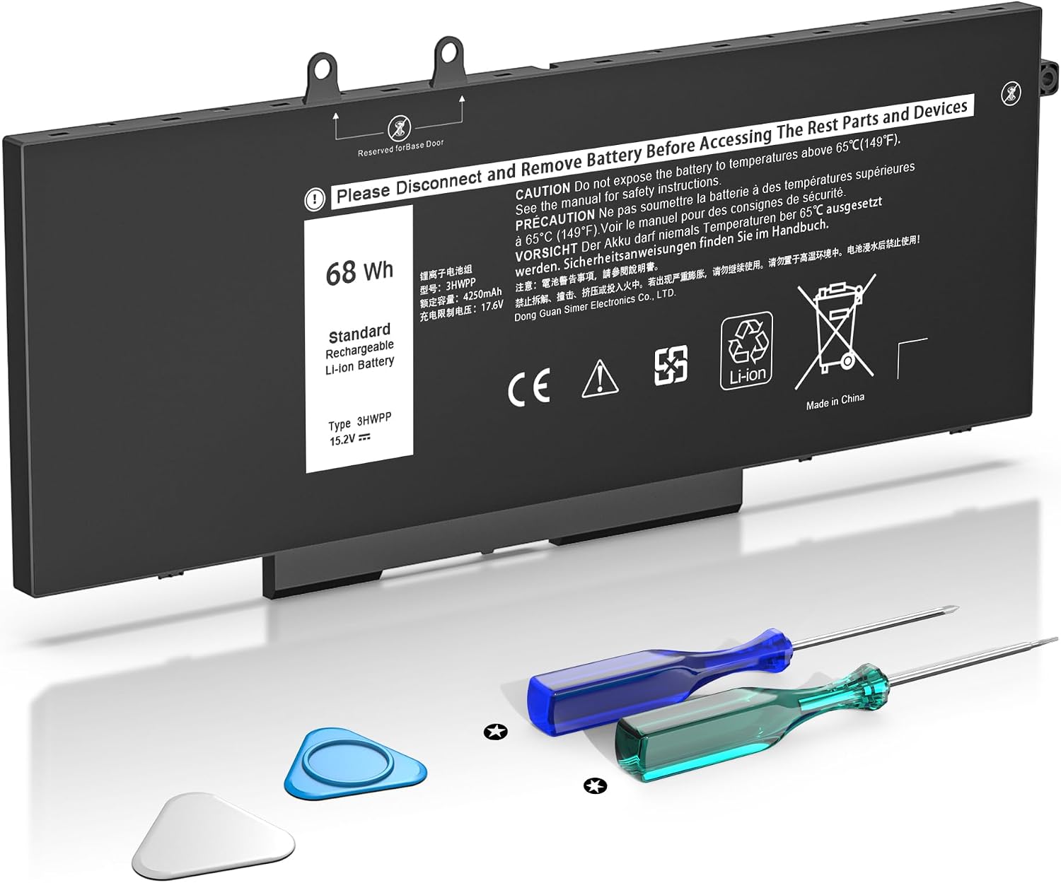 7. 3HWPP Batería para laptop compatible con Dell Latitude 5410 5510 5501 5401 5411 5511 Precision 3541 3551 Inspiron 7706 2 en 1, 17 7500 7506 2 en 1