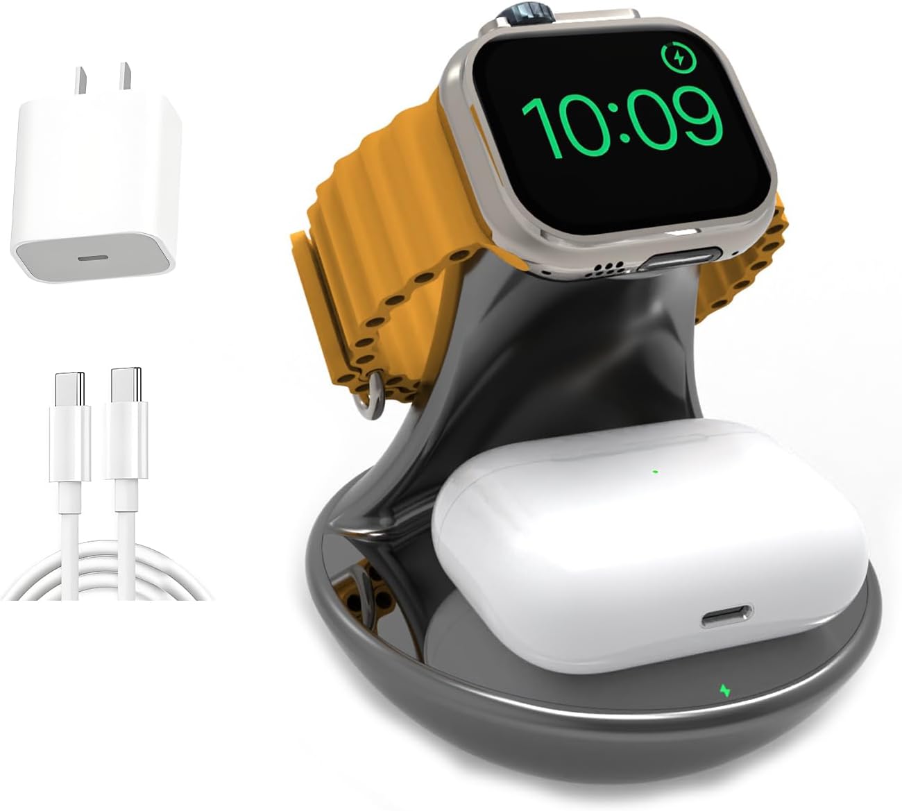 Cargador de Apple Watch, base magnética de carga rápida compatible con iWatch Series 11/Ultra/SE/10/9/8/7/6/5, para Apple Watch, cargador Airpod
