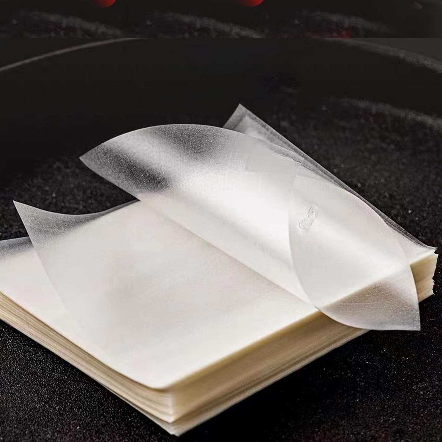 500 hojas de papel de arroz glutinoso comestible transparente recubierto de caramelo papel de envoltura de turrón chocolate azúcar
