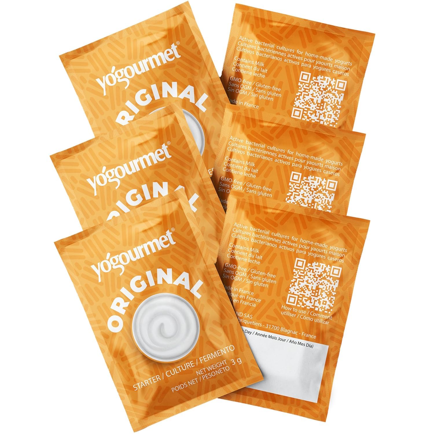 5. Yogourmet Yogurt Starter (6 sobres = 6 cuartos de galón de yogur)