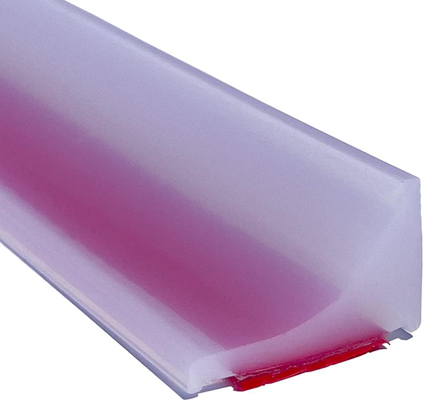 Barrera de umbral de ducha de 39 pulgadas, sello inferior de puerta de ducha de silicona para tapón de agua, borde flexible para protector