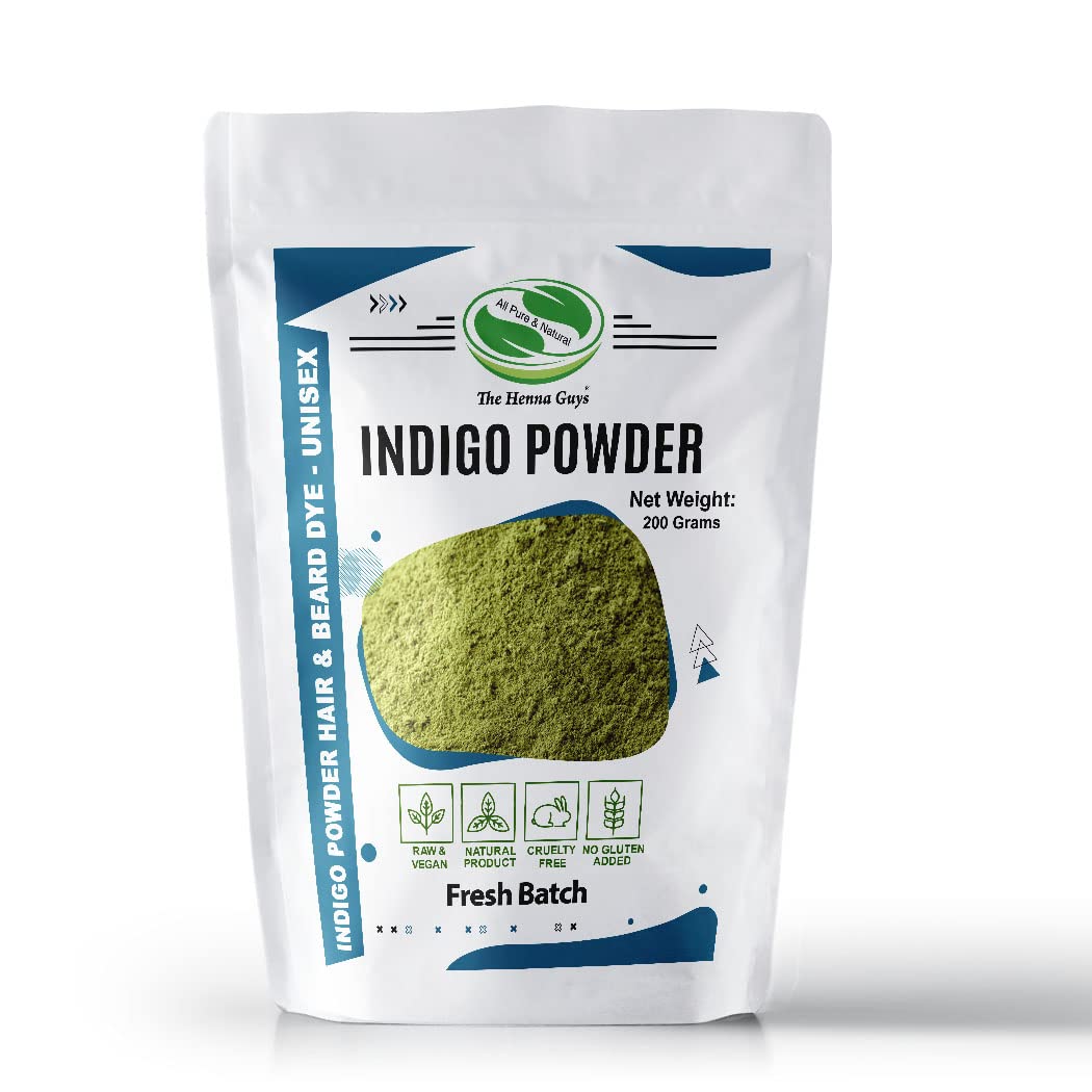 200 Gramos de Polvo de Índigo para Tinte/Color de Cabello - The Henna Guys