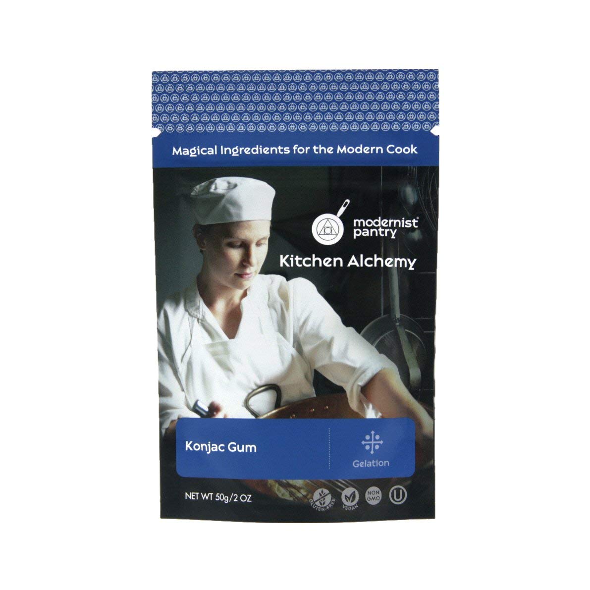 Goma de Konjac Pura [Polvo de Glucomanano] ⊘ Sin OMG, Sin Gluten, Vegano, Certificado Kosher OU - 50 g/2 oz