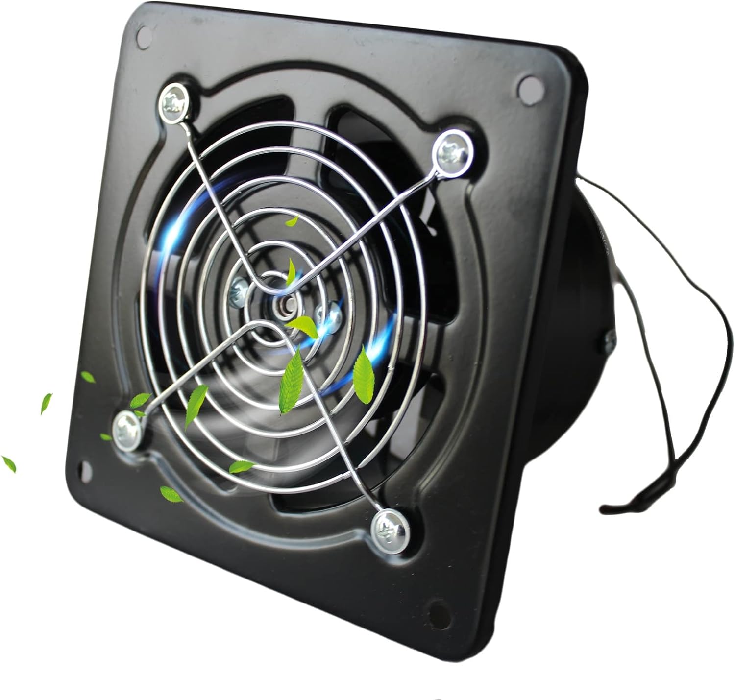Extractor de pared de 4 pulgadas, 20 W, 117 CFM, potente extractor de ventilación con válvula de retención antirretorno para ventana, baño, conducto