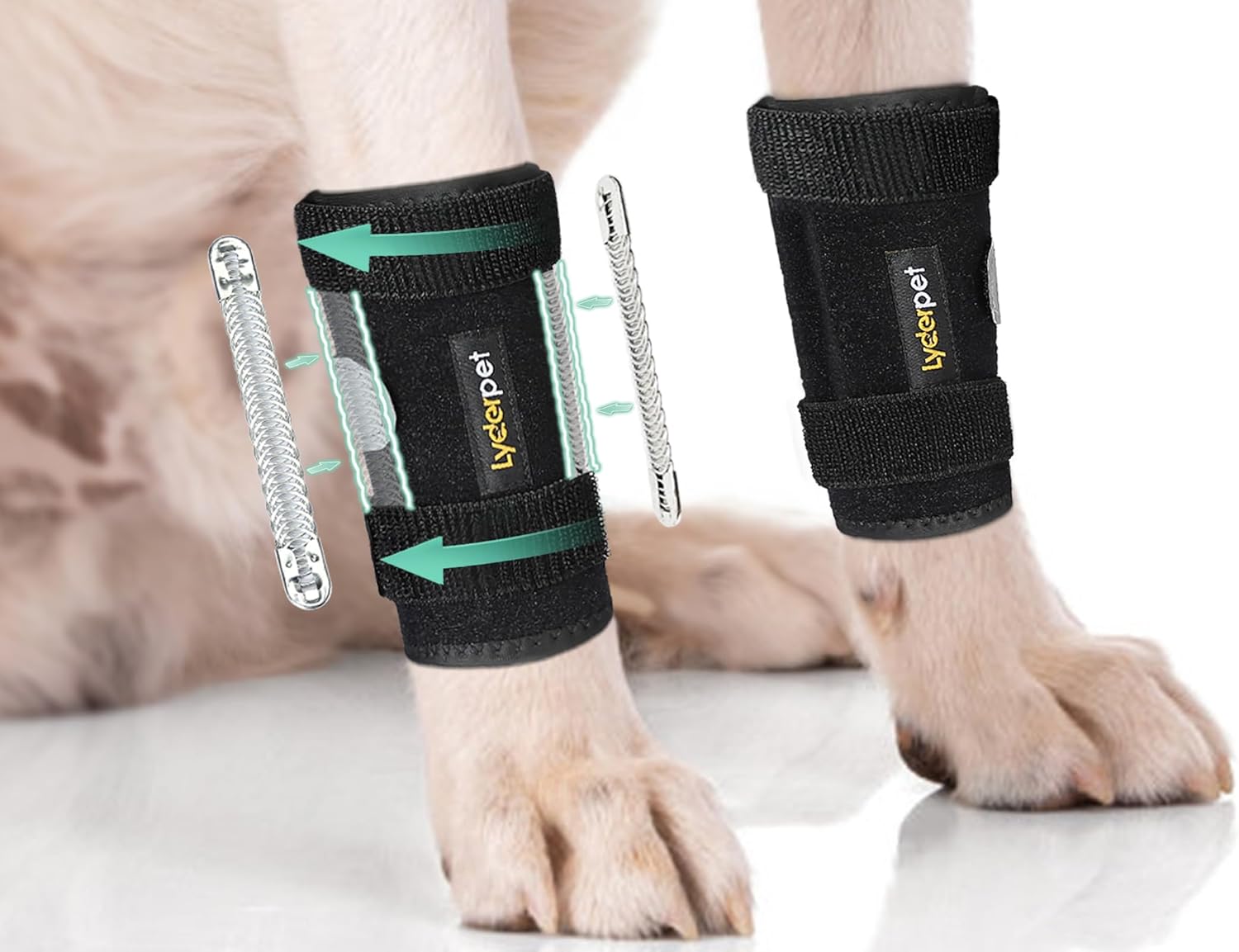 Rodillera para Perro Soporte de Muñeca de Pata Delantera, Protector Canino para la Muñeca, Evita Lesiones y Esguinces, Protege las Heridas de la