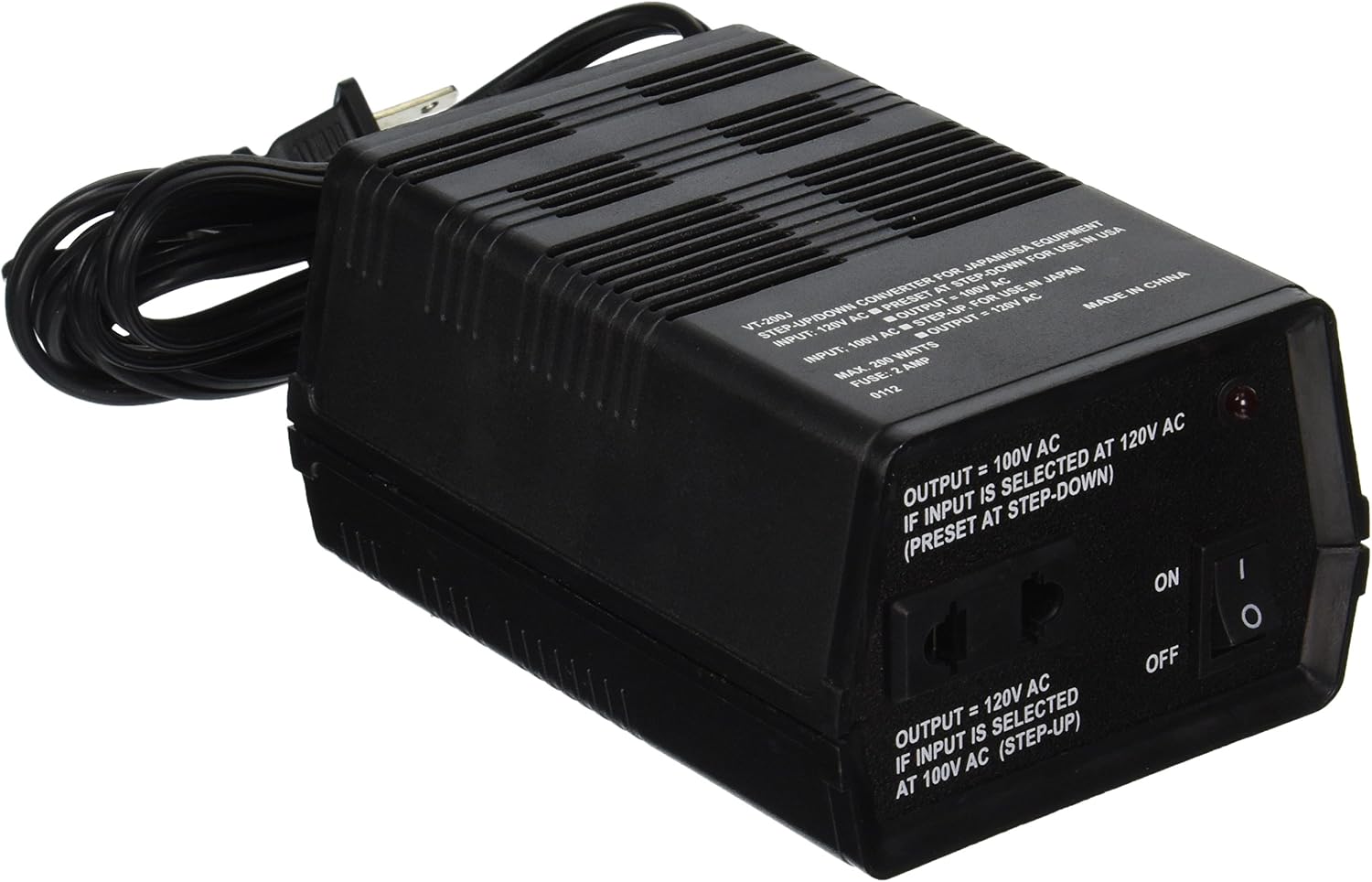 Transformador VCT VT 2000J de voltaje japonés 100 V a 110 V o viceversa